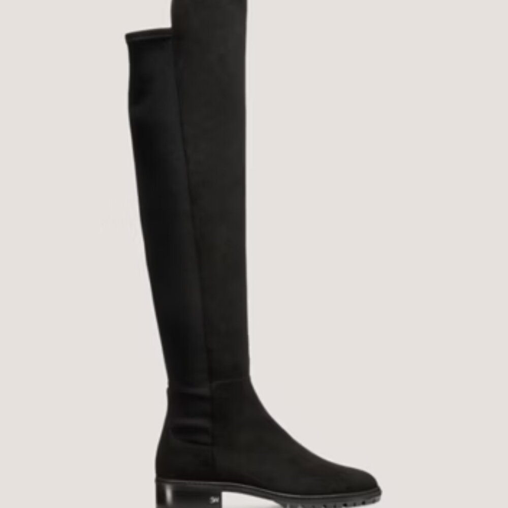 Stuart Weitzman Black Suede Over-the-Knee City Boot